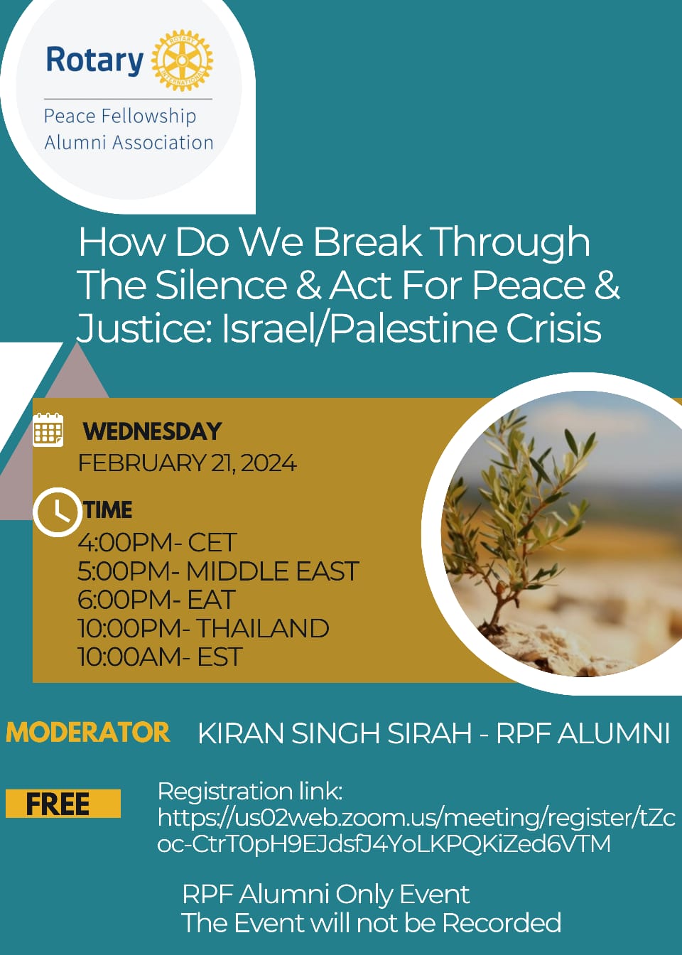 Webinar: How Do Break Through The Silence & Act For Peace & Justice: Israel/Palestine Crisis